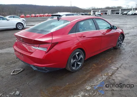 2021 Hyundai Elantra Limited z USA, uszkodzony, nr VIN 5NPLP4AG1MH013635